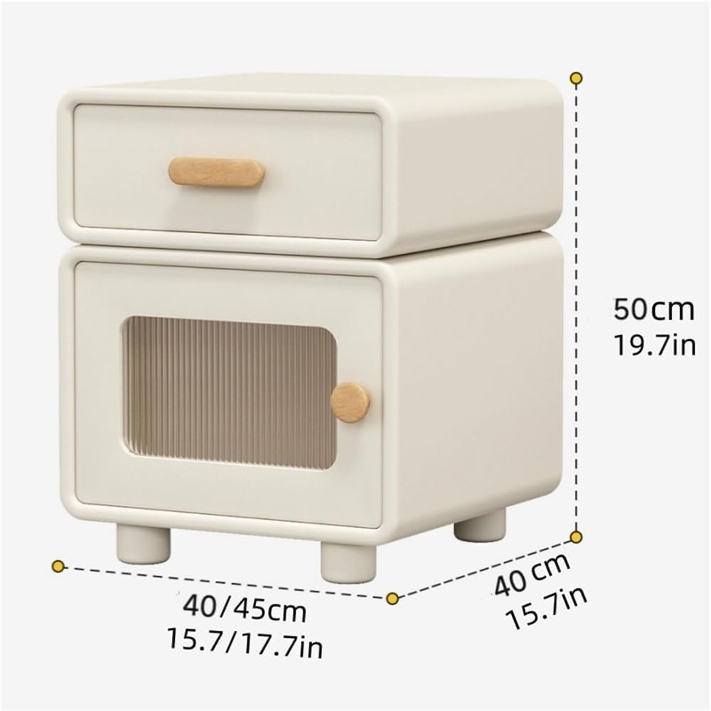 🛏️ Elegant 2-Drawer Leather Bedside Table – Stylish Storage for Your Bedroom ✨