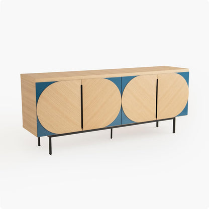 🪑 Mid-Century Modern Sideboard Cabinet – Stylish Kitchen & Living Storage Solution ✨🗄️