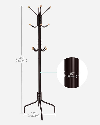 🧥 Multi-Functional Freestanding Clothes Rack – Stylish Entryway & Bedroom Organizer 🌿