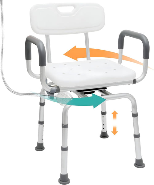 🛁 360° Swivel Shower Chair – Safe, Comfortable & Adjustable for Every Home 🪑✨