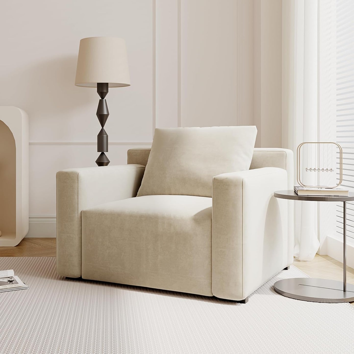 🪑 Mid-Century Suedette Armchair – Cozy & Stylish Lounge Chair ✨🛋️