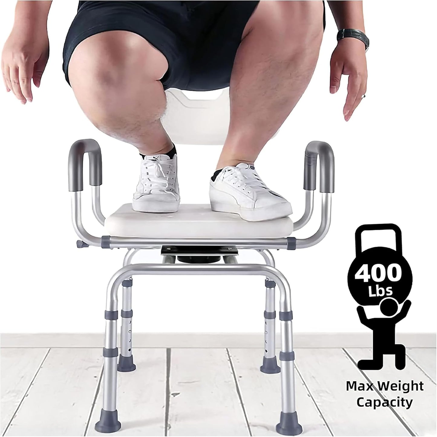 🛁 360° Swivel Shower Chair – Safe, Comfortable & Adjustable for Every Home 🪑✨
