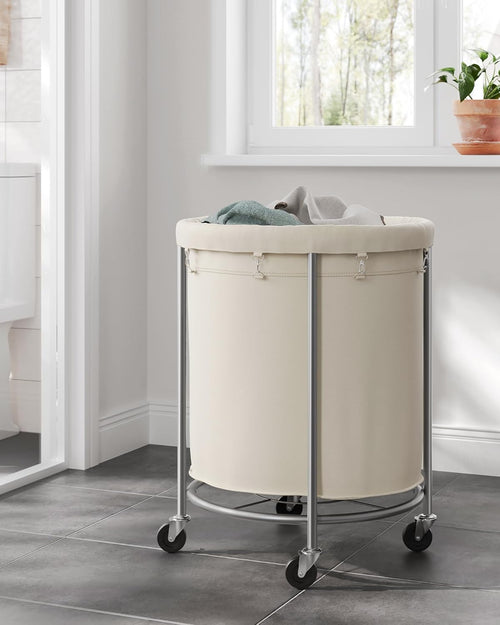 Mobile Laundry Hamper 🧺✨ | Removable Double Basket with Casters for Easy Sorting & Cleaning