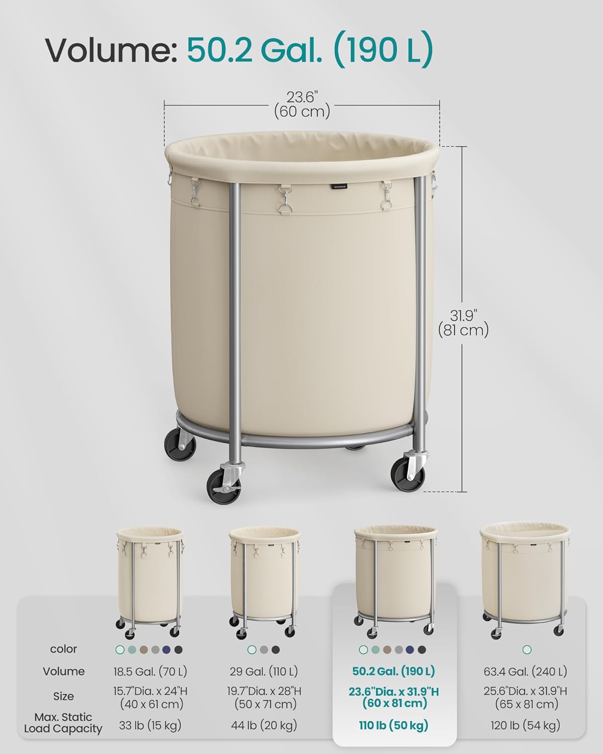 Mobile Laundry Hamper 🧺✨ | Removable Double Basket with Casters for Easy Sorting & Cleaning