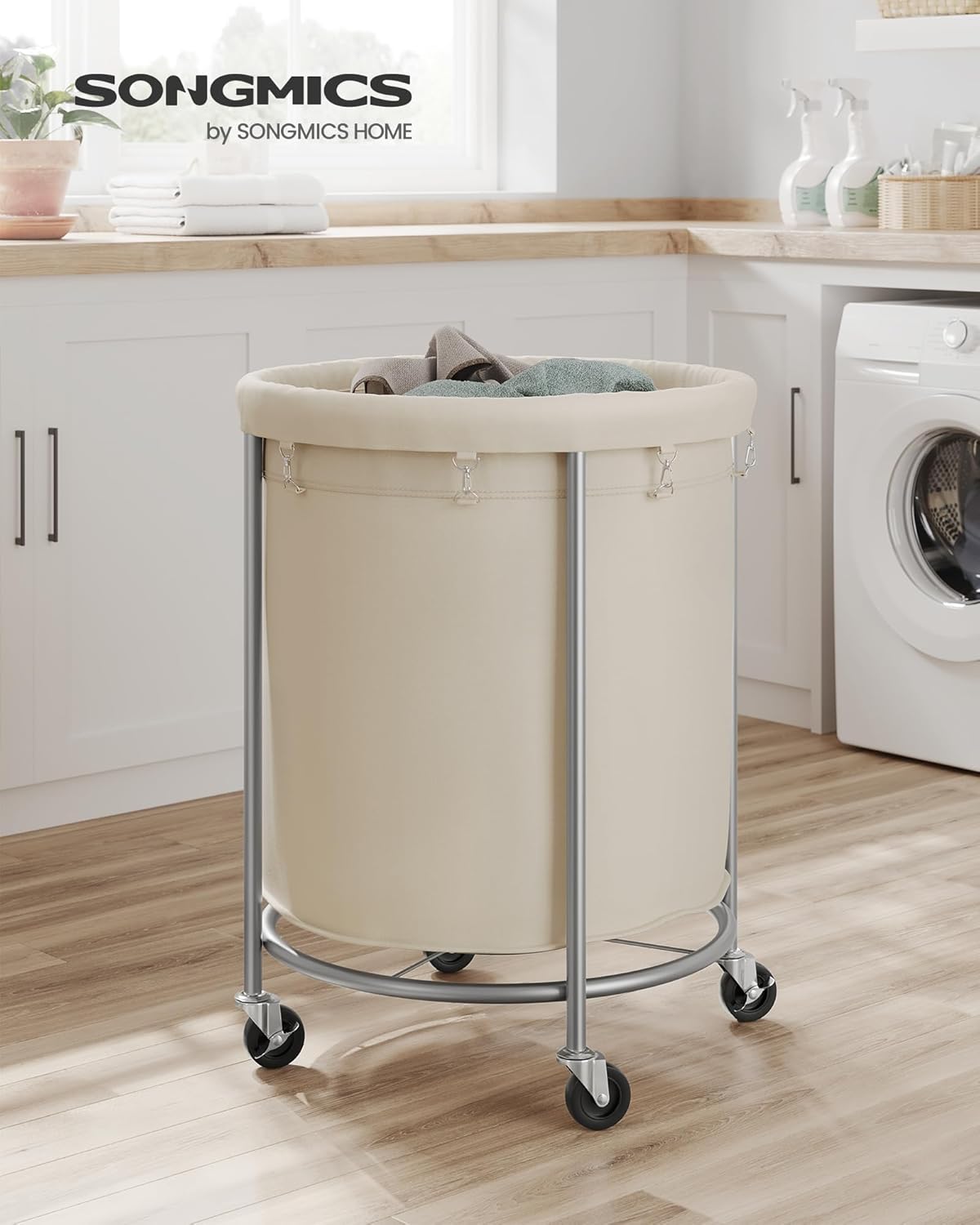 Mobile Laundry Hamper 🧺✨ | Removable Double Basket with Casters for Easy Sorting & Cleaning