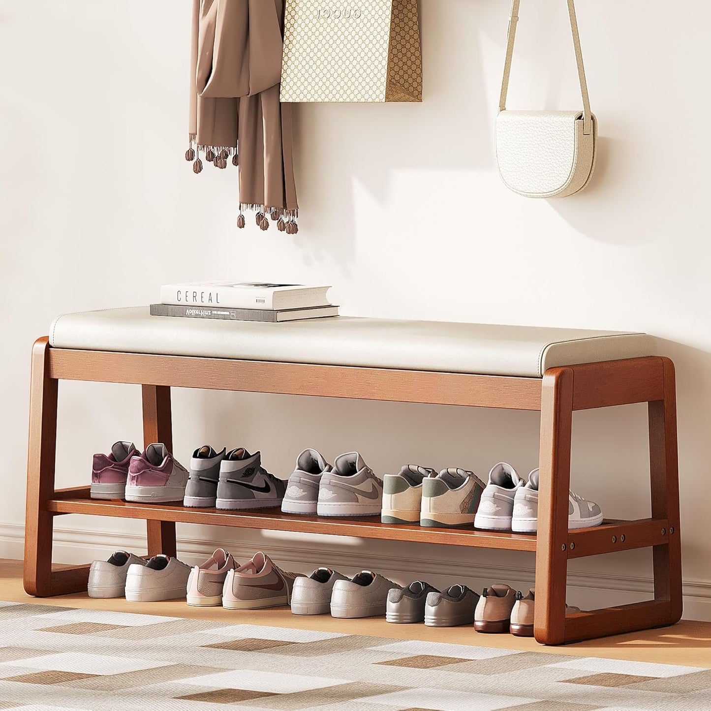 🪑 Sturdy Comfort & Hidden Storage – Perfect for Busy Entryways!