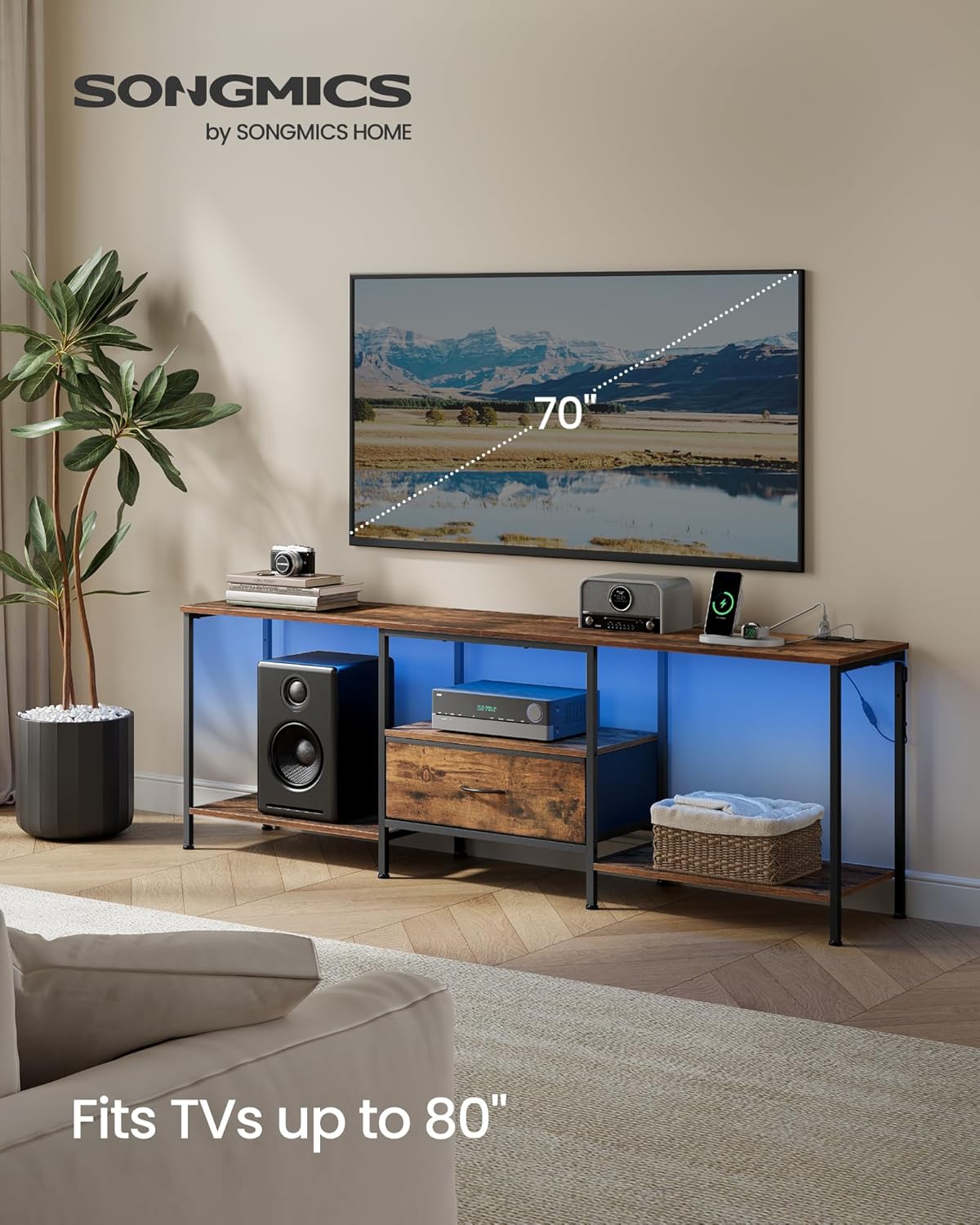 🎬 Modern Entertainment TV Stand | Spacious Storage & Stylish Design for Living Room 🎶