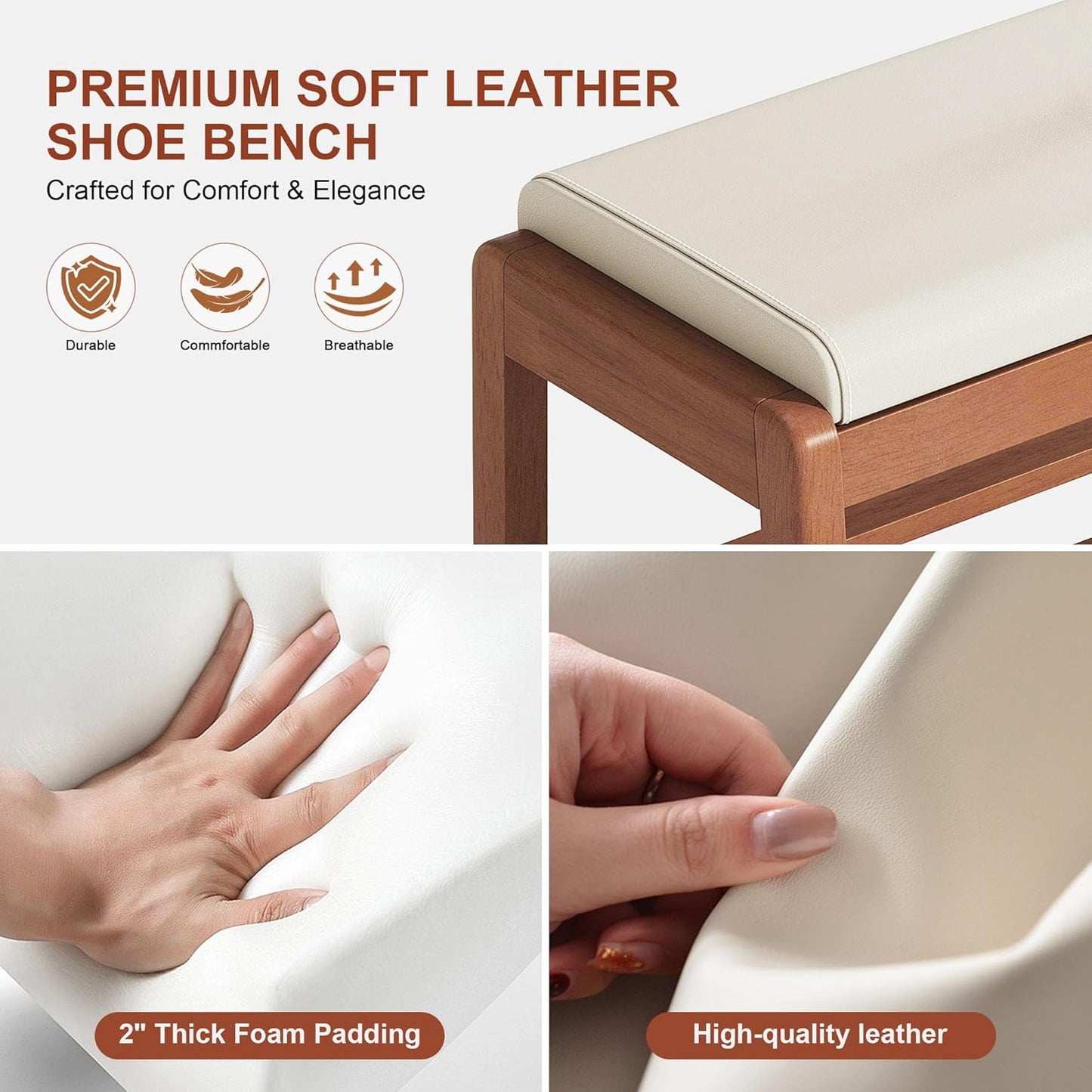🪑 Sturdy Comfort & Hidden Storage – Perfect for Busy Entryways!