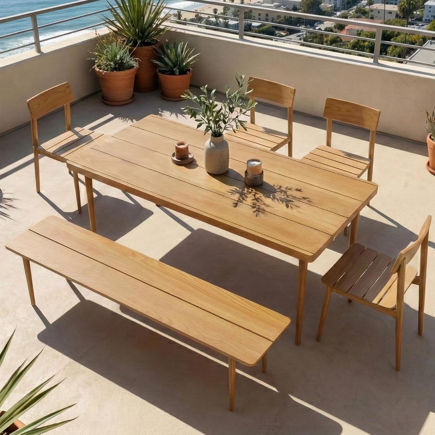 ☀️ Outdoor Aluminum Patio Set – All-Weather Backyard Furniture for Relaxing & Entertaining 🪑🍹