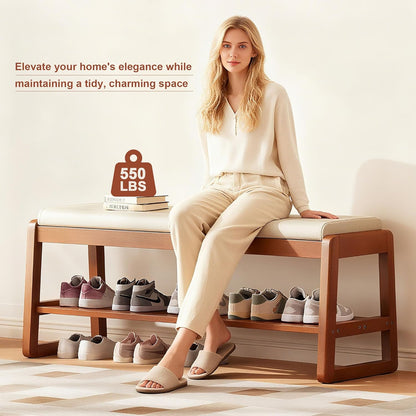 🪑 Sturdy Comfort & Hidden Storage – Perfect for Busy Entryways!