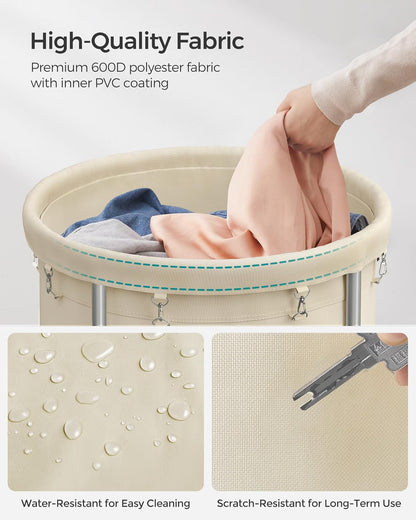 Mobile Laundry Hamper 🧺✨ | Removable Double Basket with Casters for Easy Sorting & Cleaning
