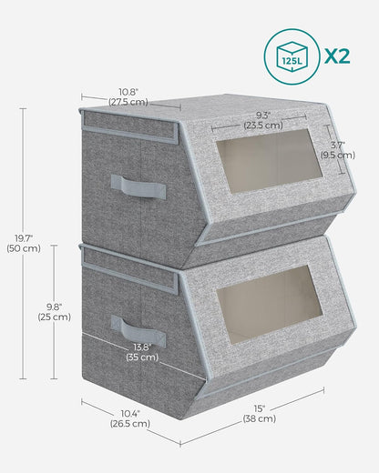 ✨ Stackable Non-Woven Storage Boxes – Space-Saving & Multi-Purpose Organizers 🧺🪄