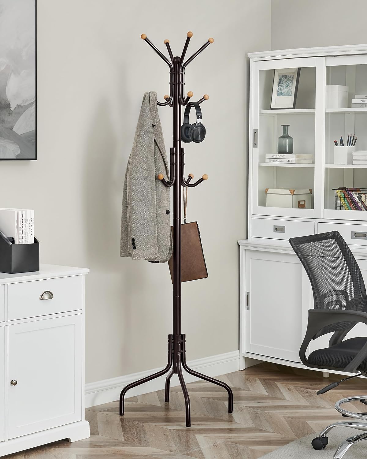 🧥 Multi-Functional Freestanding Clothes Rack – Stylish Entryway & Bedroom Organizer 🌿
