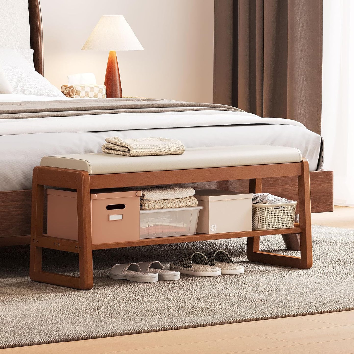🪑 Sturdy Comfort & Hidden Storage – Perfect for Busy Entryways!