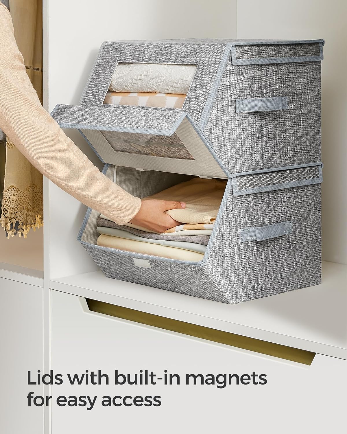 ✨ Stackable Non-Woven Storage Boxes – Space-Saving & Multi-Purpose Organizers 🧺🪄