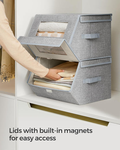 ✨ Stackable Non-Woven Storage Boxes – Space-Saving & Multi-Purpose Organizers 🧺🪄